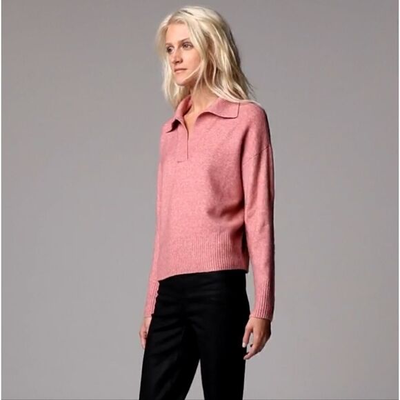 Simply Vera Wang Luxe Cashmere Blend Pullover Polo Sweater Sz XS NEW - Picture 4 of 12